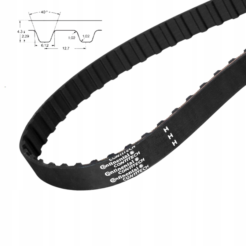 Ozubený remeň ZR 800H dĺžka 2032 mm šírka 50 mm CONTINENTAL 160 zubov